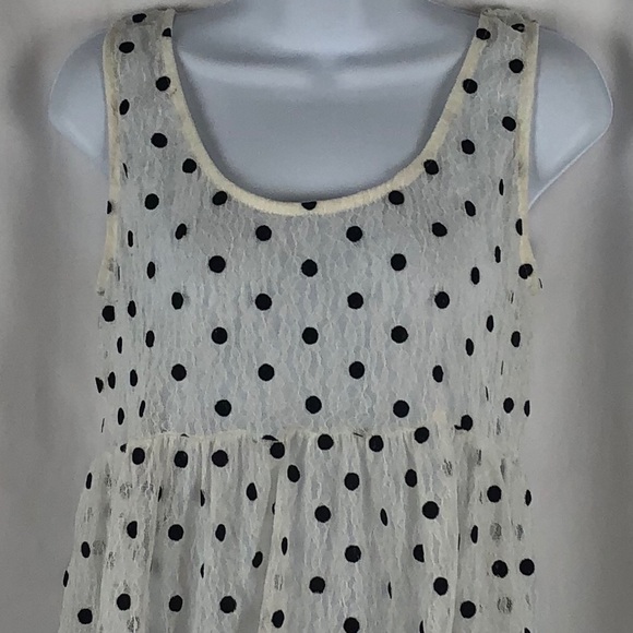 Lovely sheer lace high low sleeveless top S - Picture 2 of 7